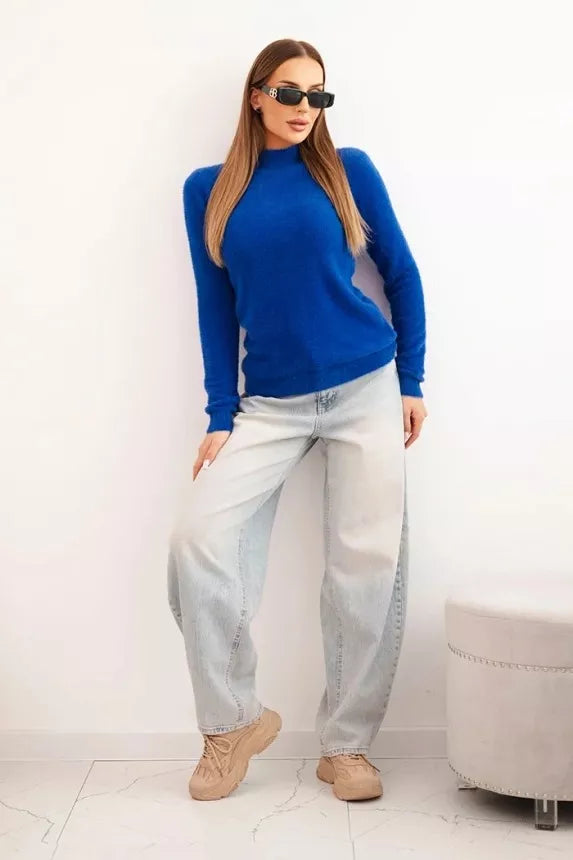 Sieviešu zils alpakas džemperis Lindi 