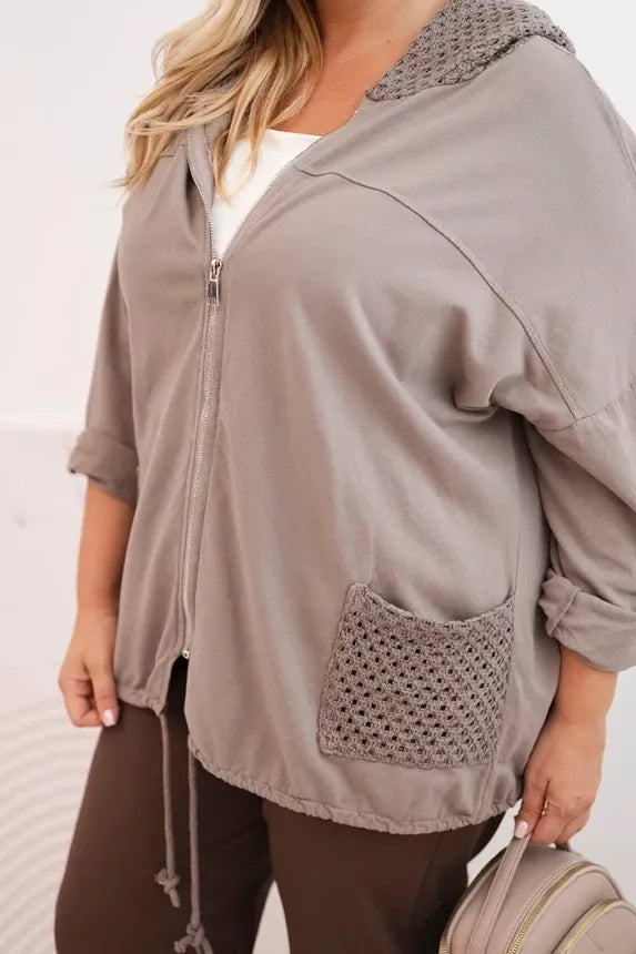 Sieviešu pelēks kapučjakas Alba 