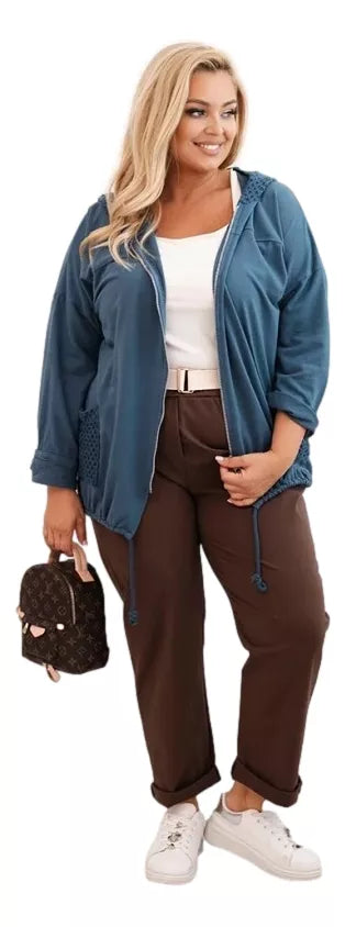 Sieviešu zils kapučjakas Alba 