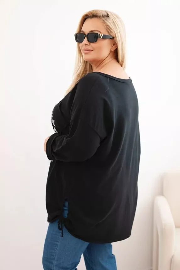 Sieviešu melns džemperis Medy 