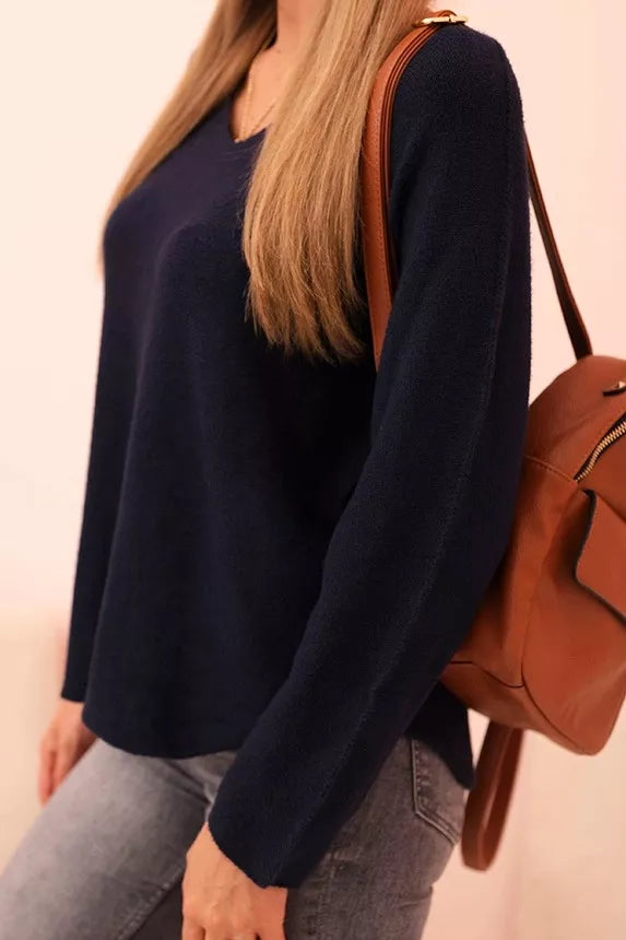 Sieviešu tumši zils džemperis Remo