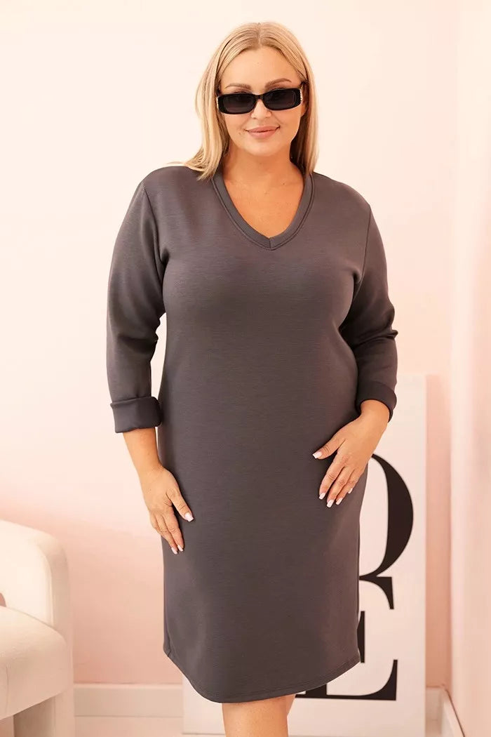 Sieviešu tumši pelēka kleita Malt