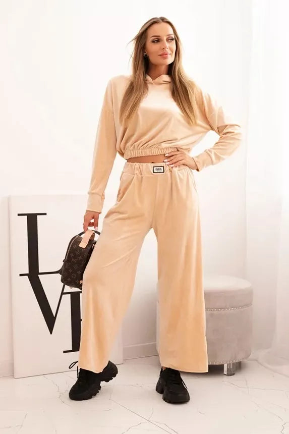 Sieviešu brūns samta komplekts Rizo