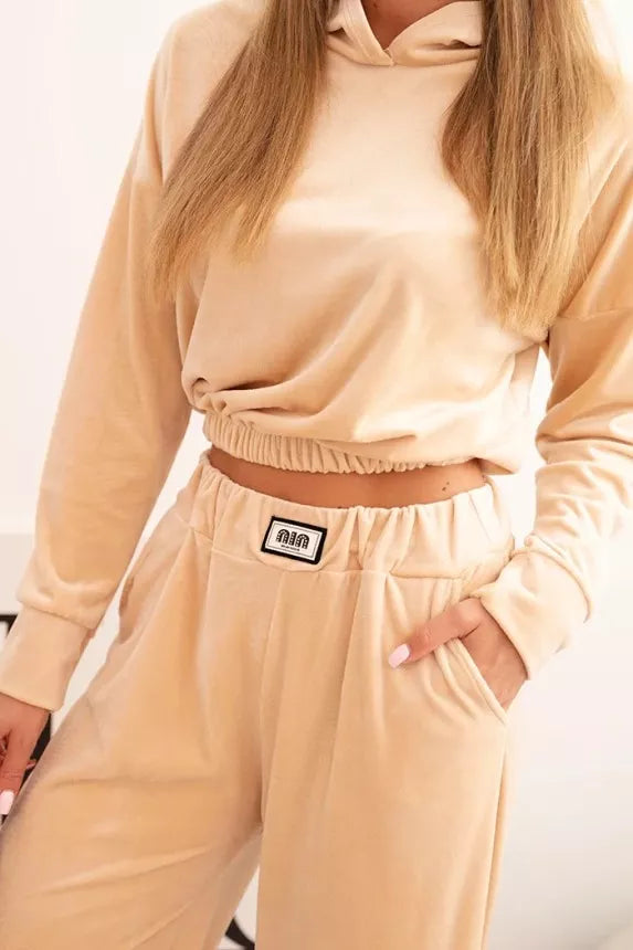 Sieviešu brūns samta komplekts Rizo