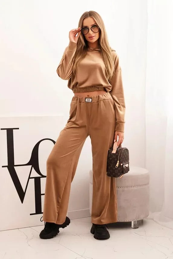 Sieviešu brūns samta komplekts Rizo