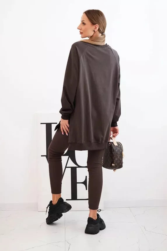 Sieviešu tumši brūns komplekts Minimalist