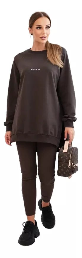 Sieviešu tumši brūns komplekts Minimalist