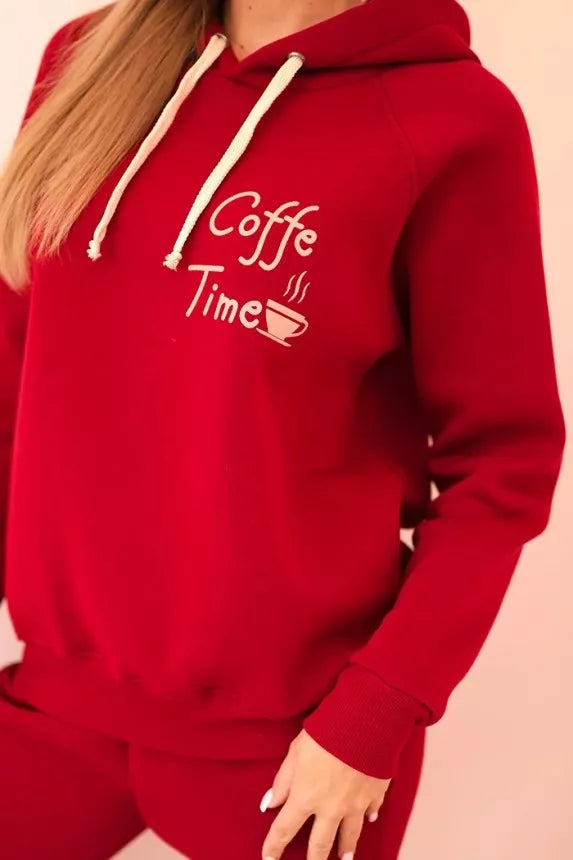 Sieviešu sarkans komplekts Coffe