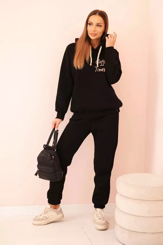 Sieviešu melns komplekts Coffe