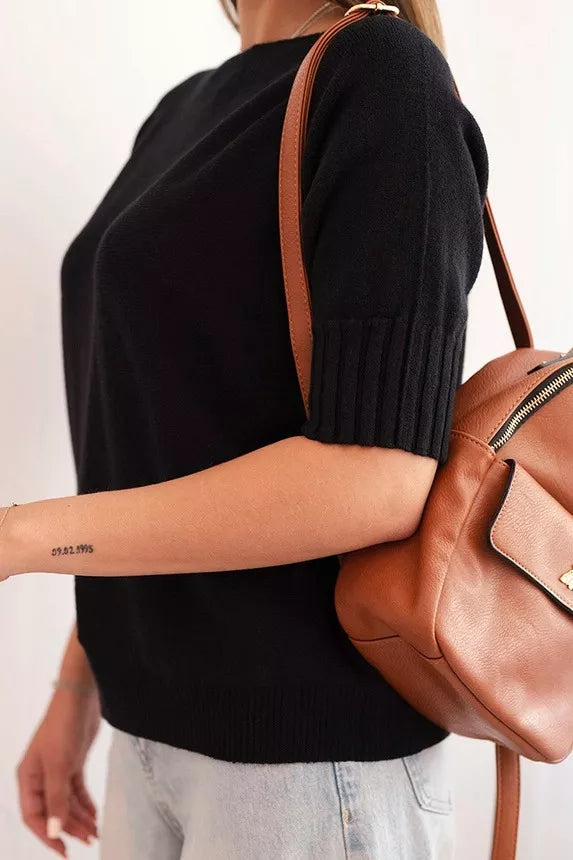 Sieviešu melns džemperis Aleta