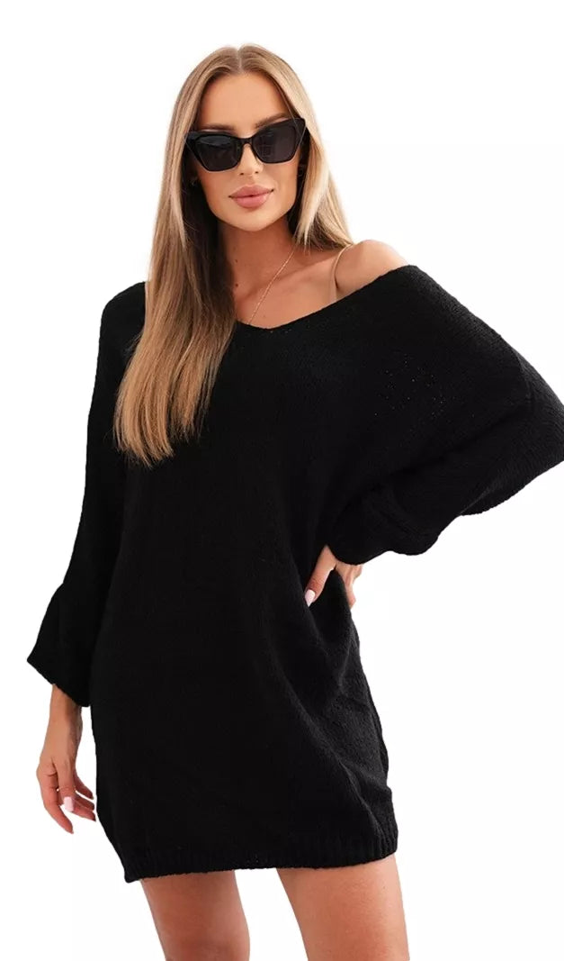 Sieviešu melna kleita Calon