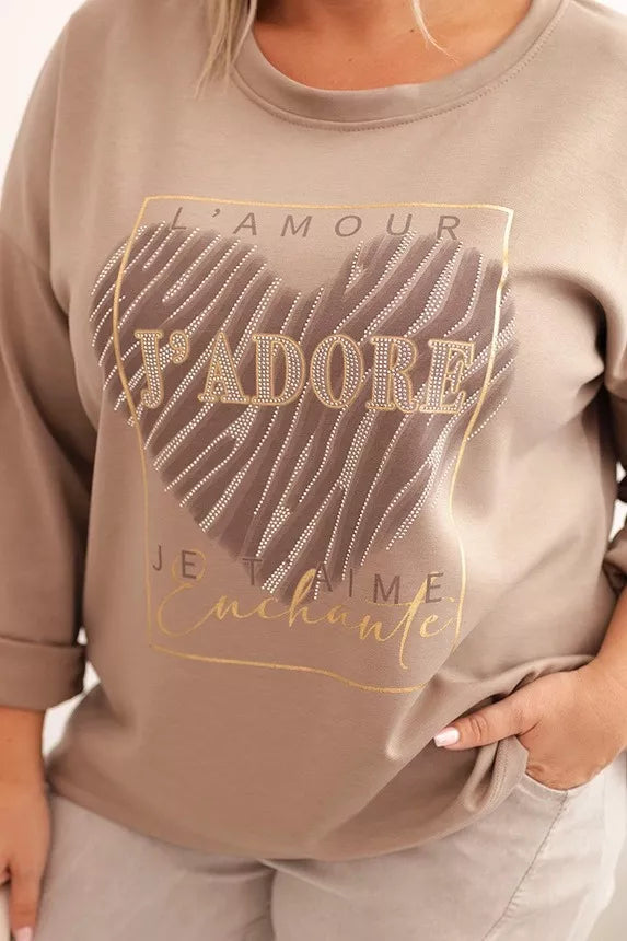 Sieviešu brūns džemperis Adore