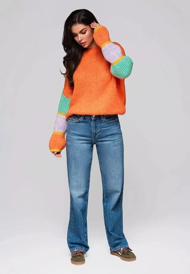 Sieviešu oranžs džemperis Bright