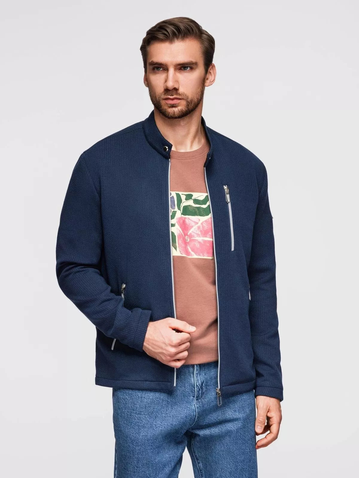 Vīriešu tumši zila jaka Aron 