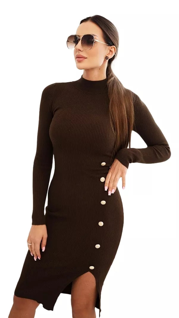 Sieviešu brūna kleita Berna