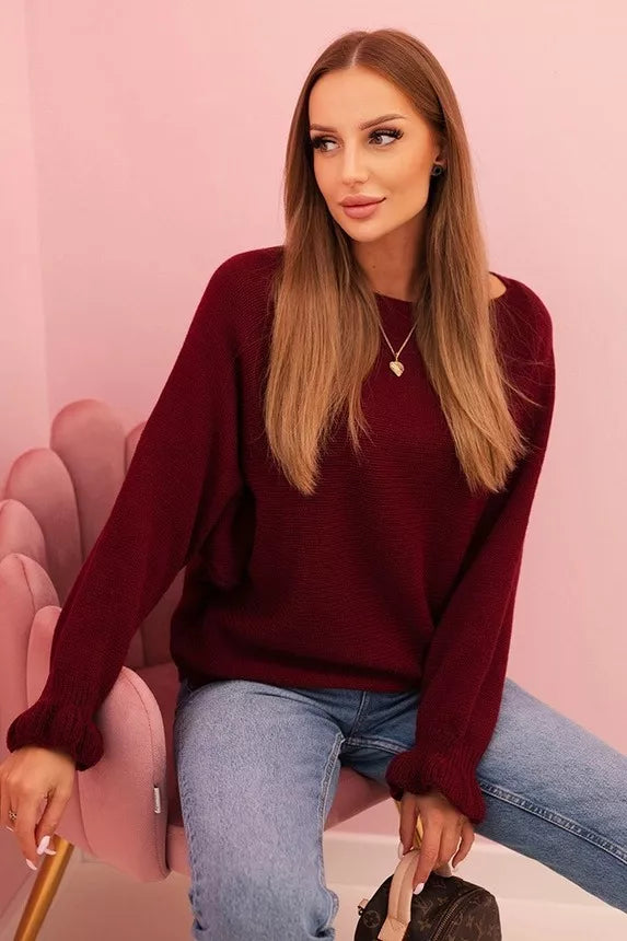 Sieviešu bordo džemperis Aidina 