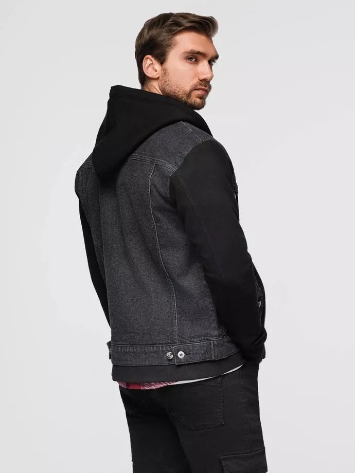 Vīriešu melna džinsa jaka Ofen