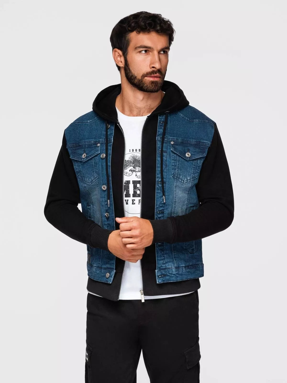 Vīriešu tumši zila džinsa jaka Ofen