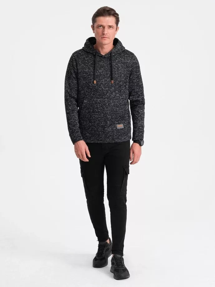 Vīriešu tumši pelēks kapučjakas krekls One