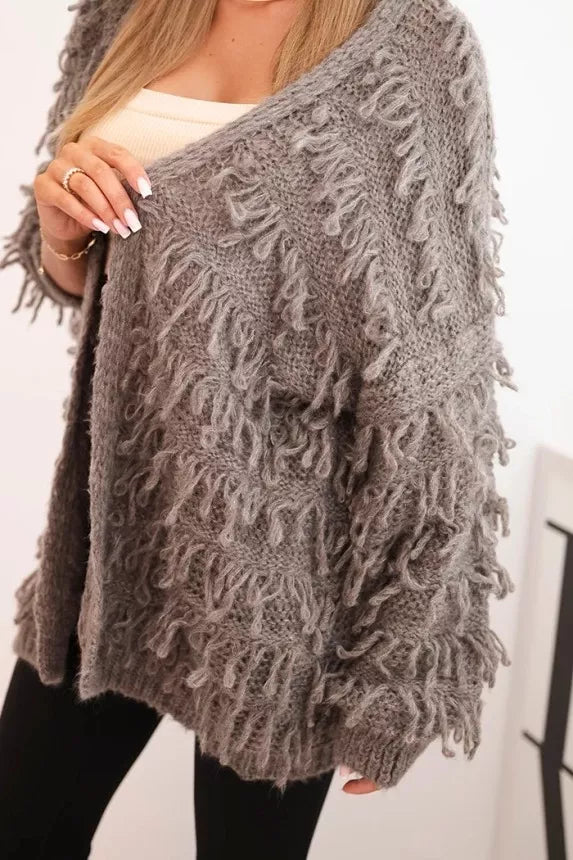 Sieviešu pelēkbrūns kardigans Uma