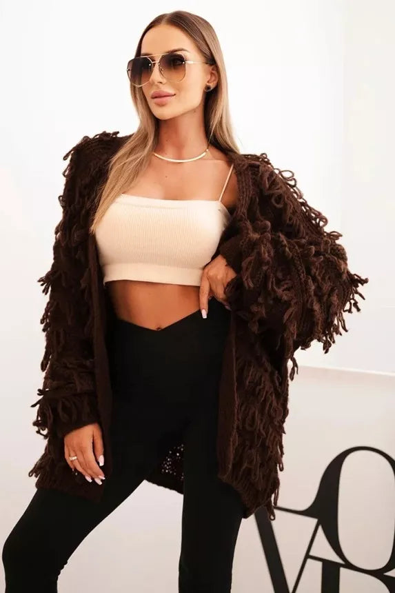 Sieviešu brūns kardigans Uma