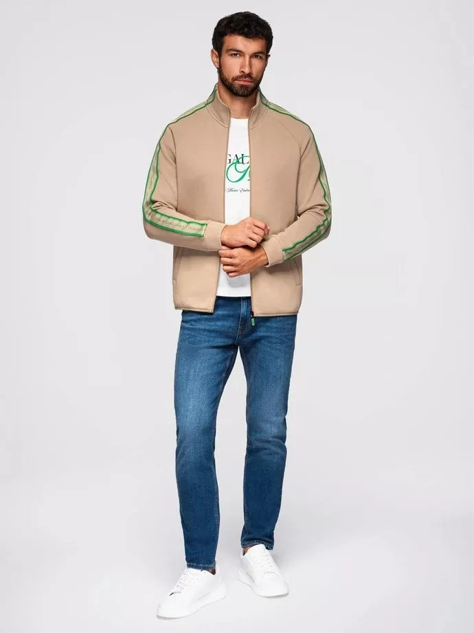 Vīriešu gaiši brūns sporta džemperis