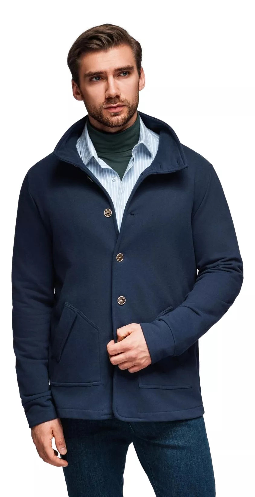 Vīriešu tumši zils džemperis Leo