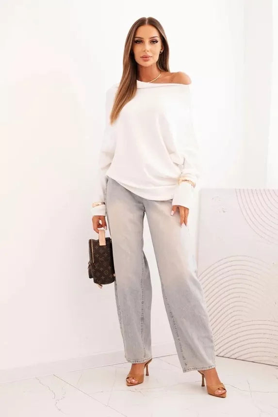 Sieviešu balts džemperis Anit