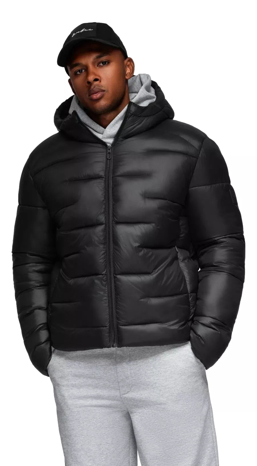 Vīriešu melna jaka Norbe