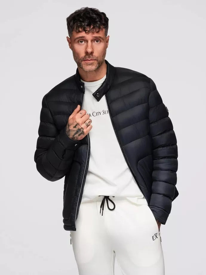 Vīriešu melna jaka Garin