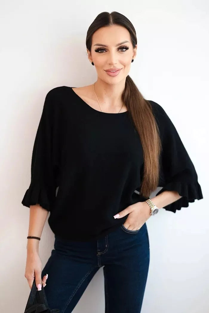 Sieviešu melns džemperis Avril