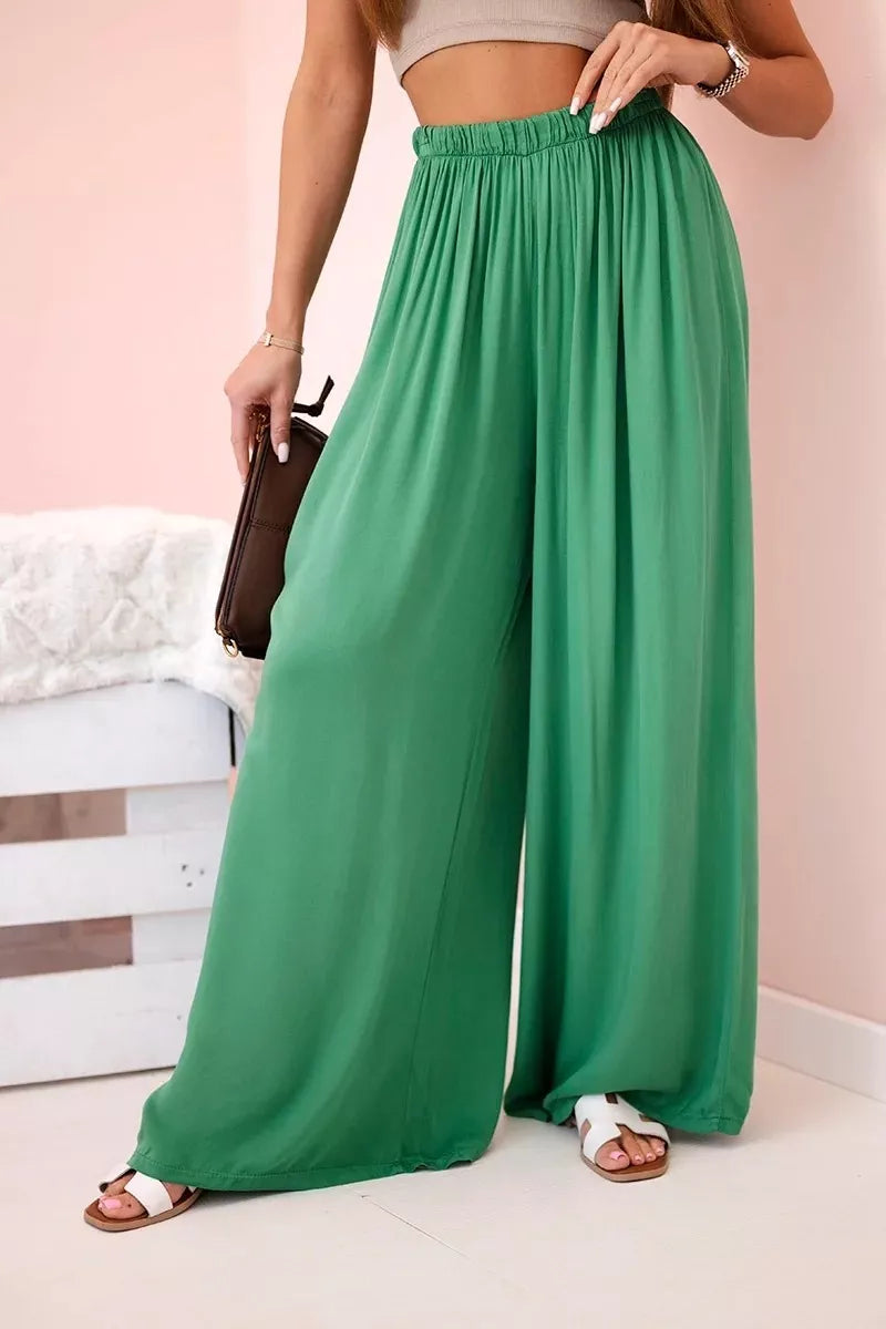 Sieviešu platas zaļas bikses Andi