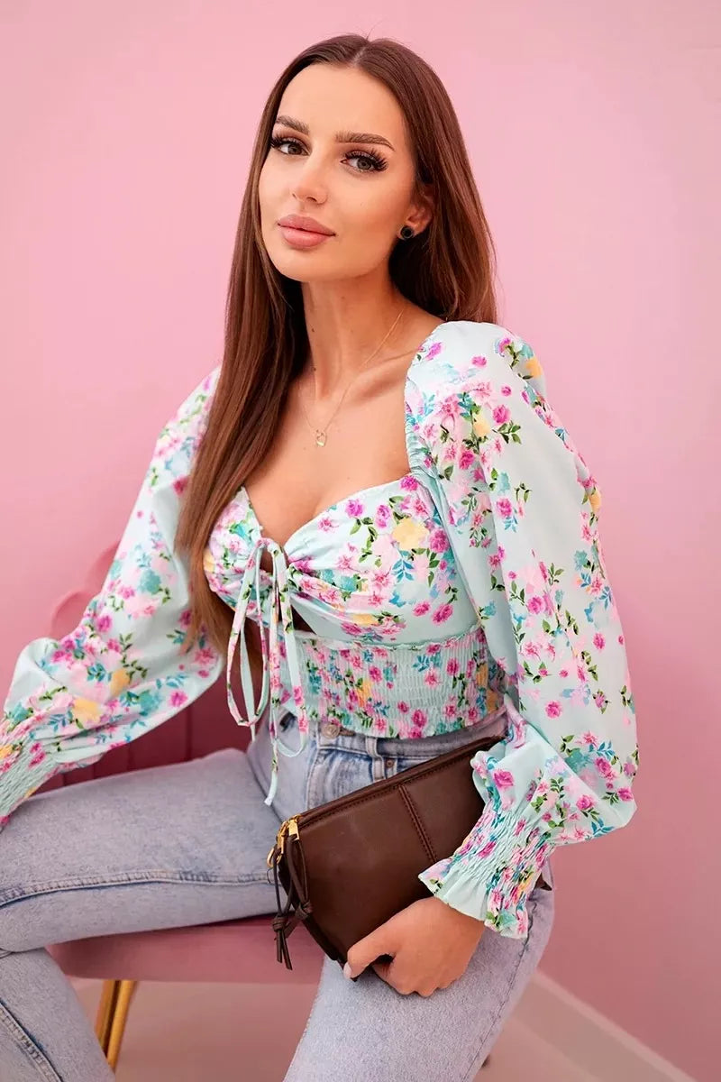 Sieviešu piparmētru krāsas blūze Doni