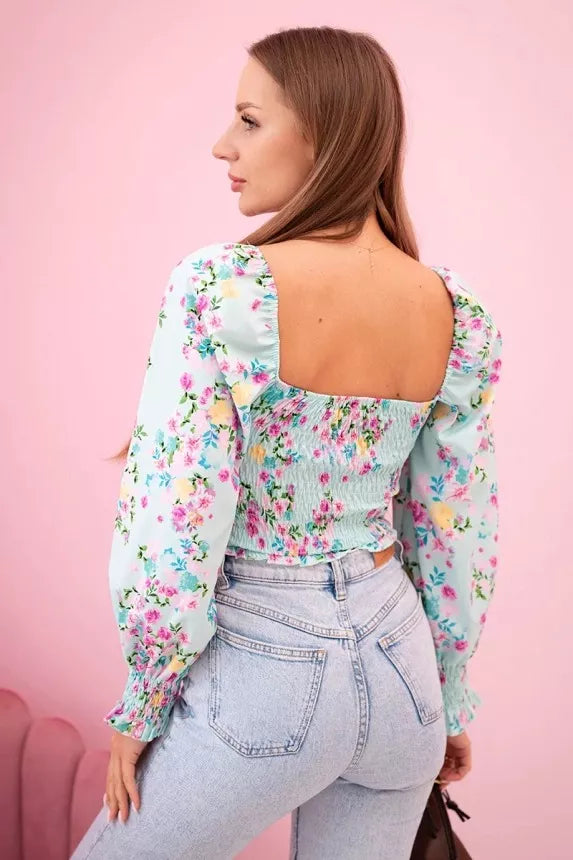 Sieviešu piparmētru krāsas blūze Doni