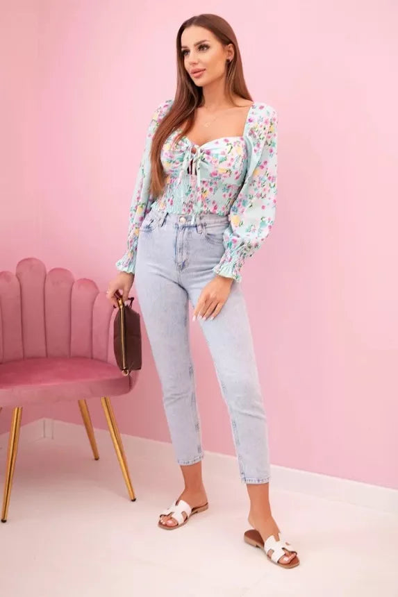 Sieviešu piparmētru krāsas blūze Doni