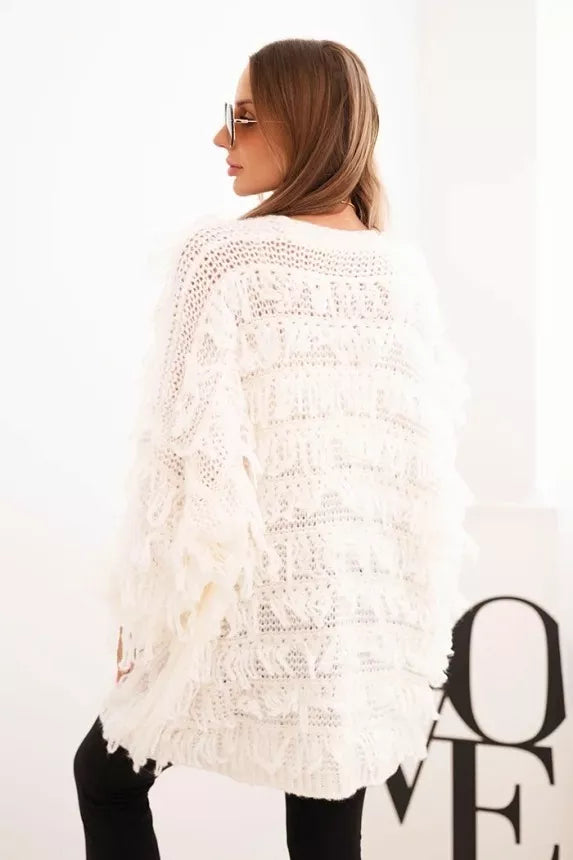 Sieviešu balts kardigans Uma