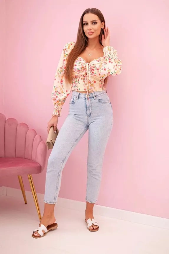 Sieviešu dzeltena blūze Doni