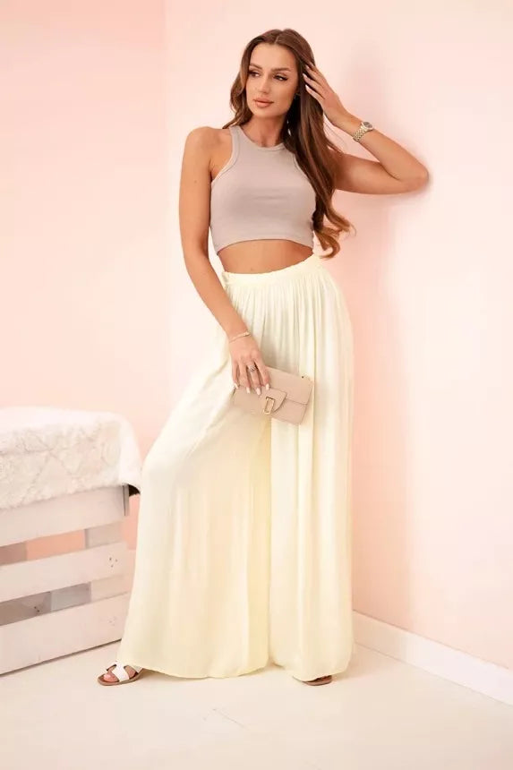 Sieviešu platas dzeltenas bikses Andi