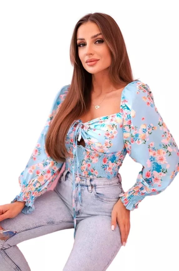 Sieviešu zila blūze Doni