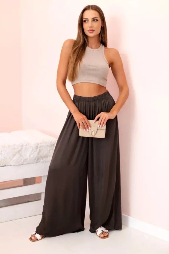 Sieviešu platas brūnas bikses Andi