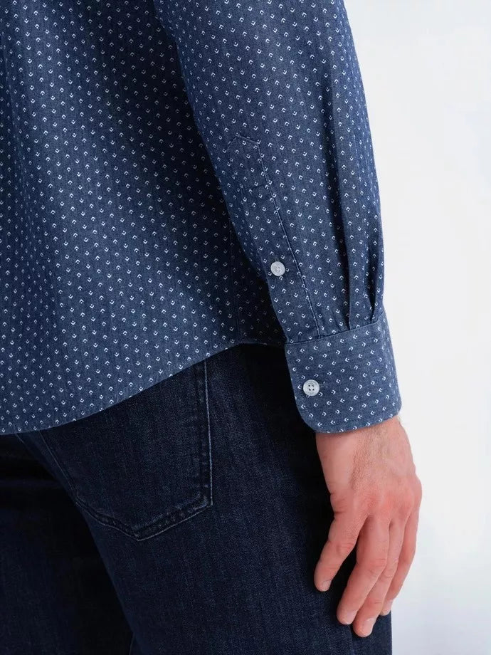 Vīriešu tumši zils krekls Aiden