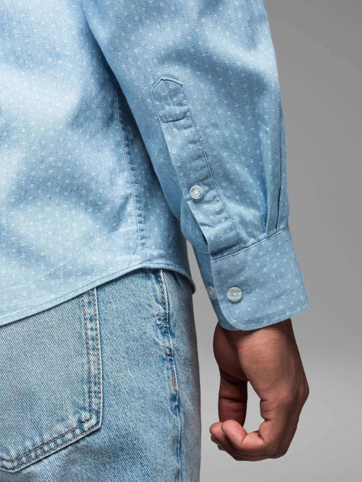 Vīriešu zils krekls Aiden