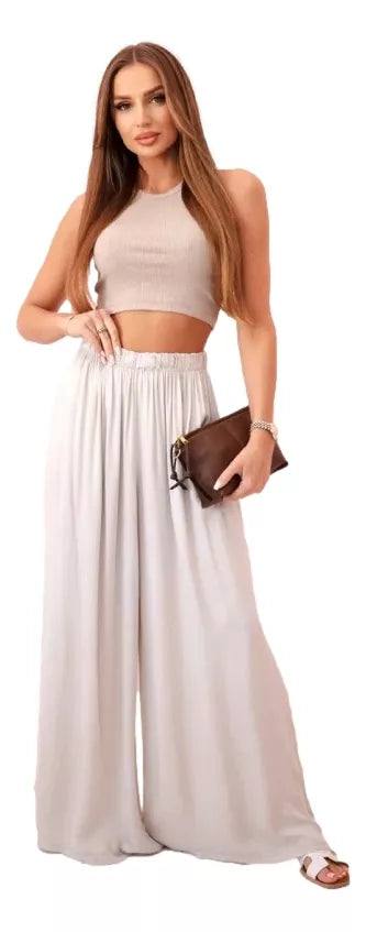 Sieviešu platas brūnas bikses Andi