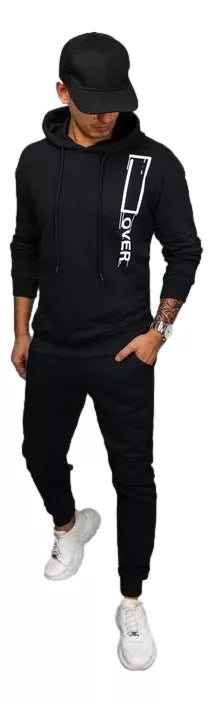 Vīriešu melns uzvalks Over