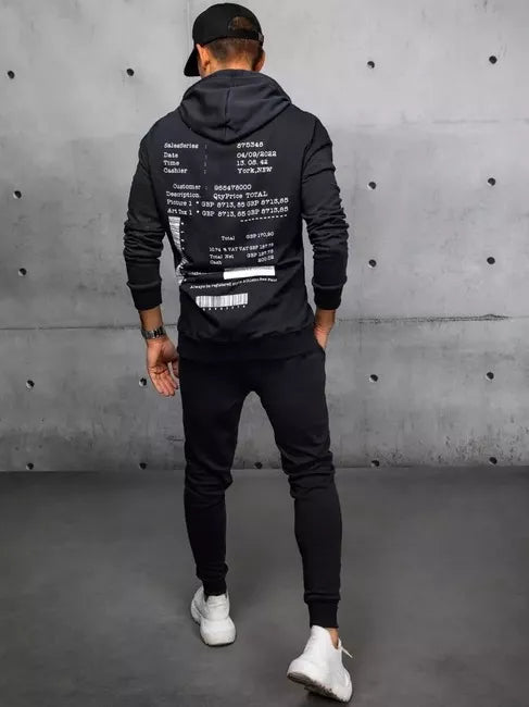 Vīriešu melns uzvalks Ramy