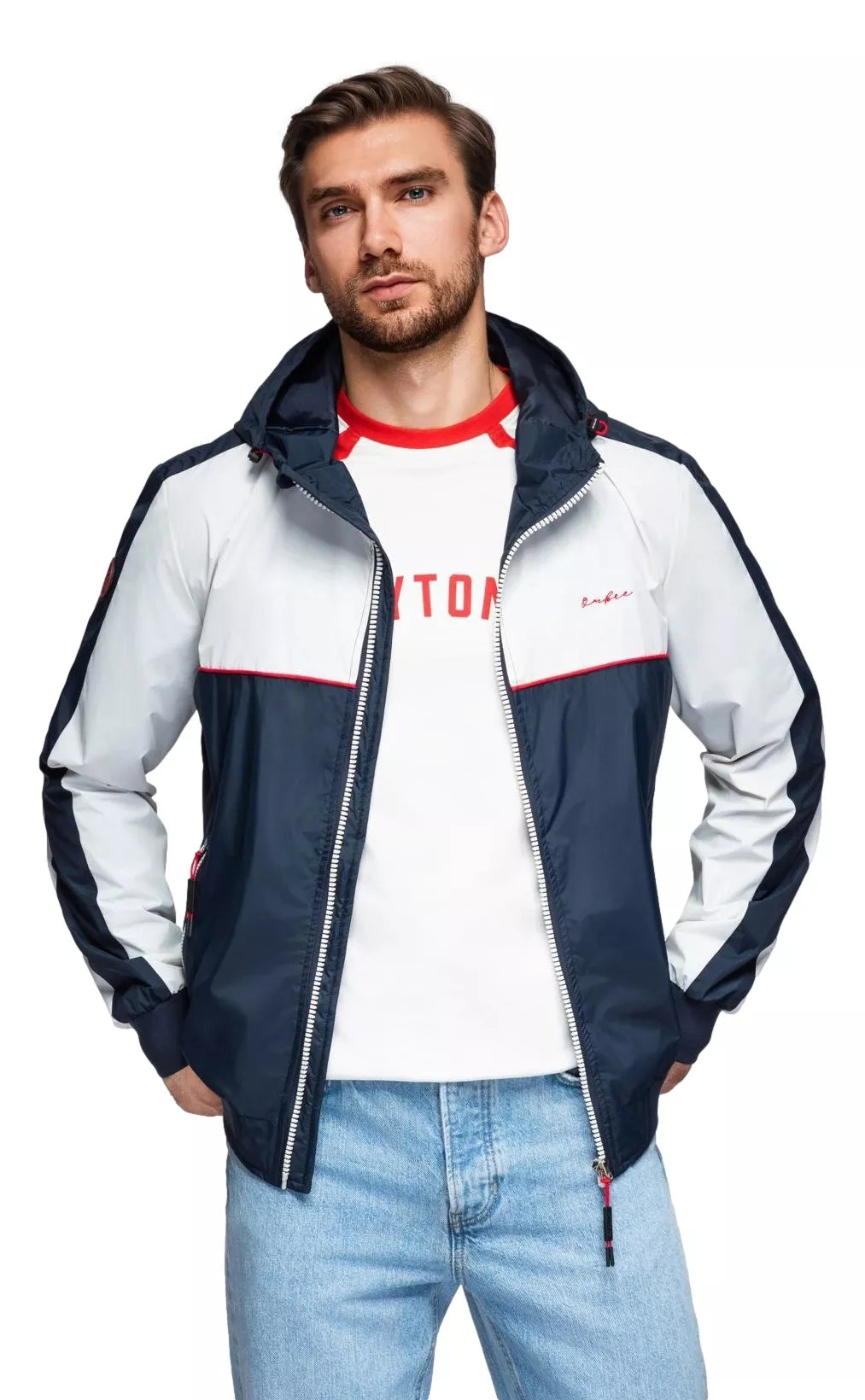 Vīriešu balta/zila jaka Kurtin