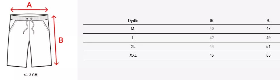 Vīriešu sarkanas šorti "Berete"