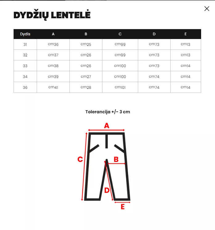 Džinsas melnā krāsā Suran
