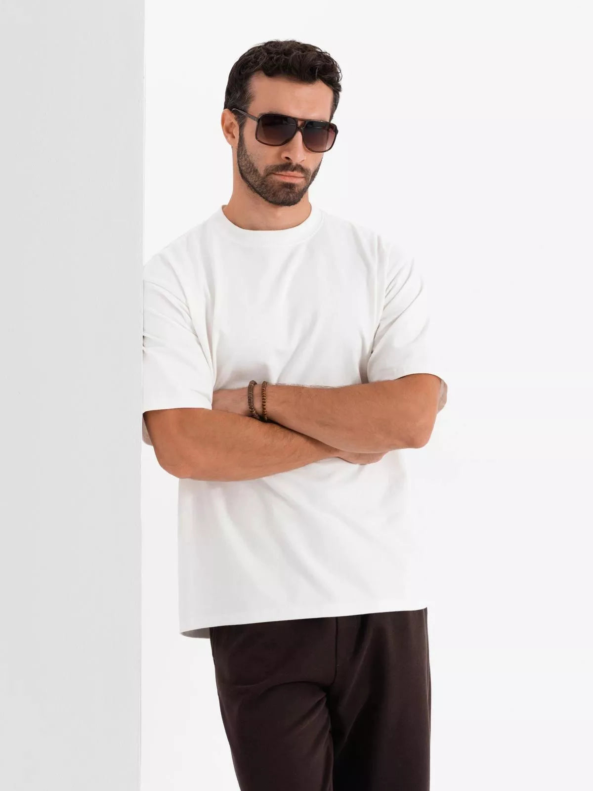 Vīriešu balts T-krekls Doman