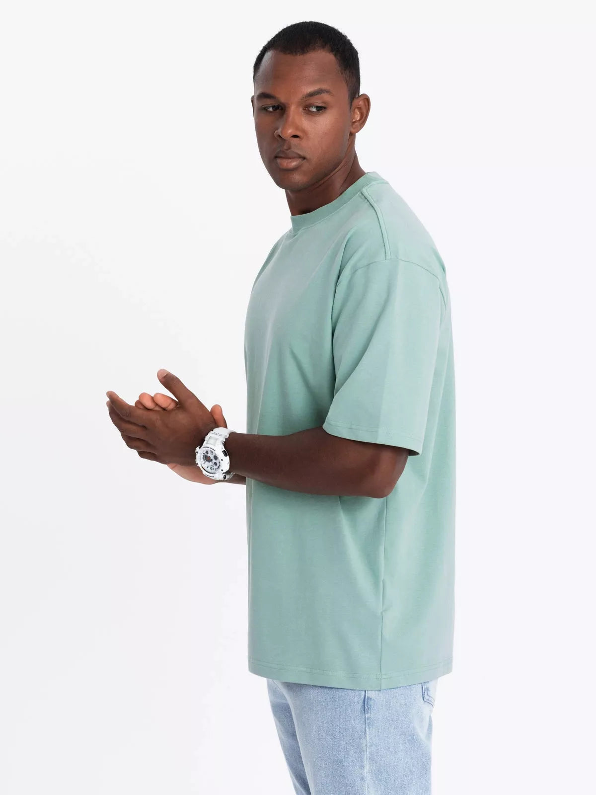 Vīriešu piparmētru krāsas T-krekls Doman